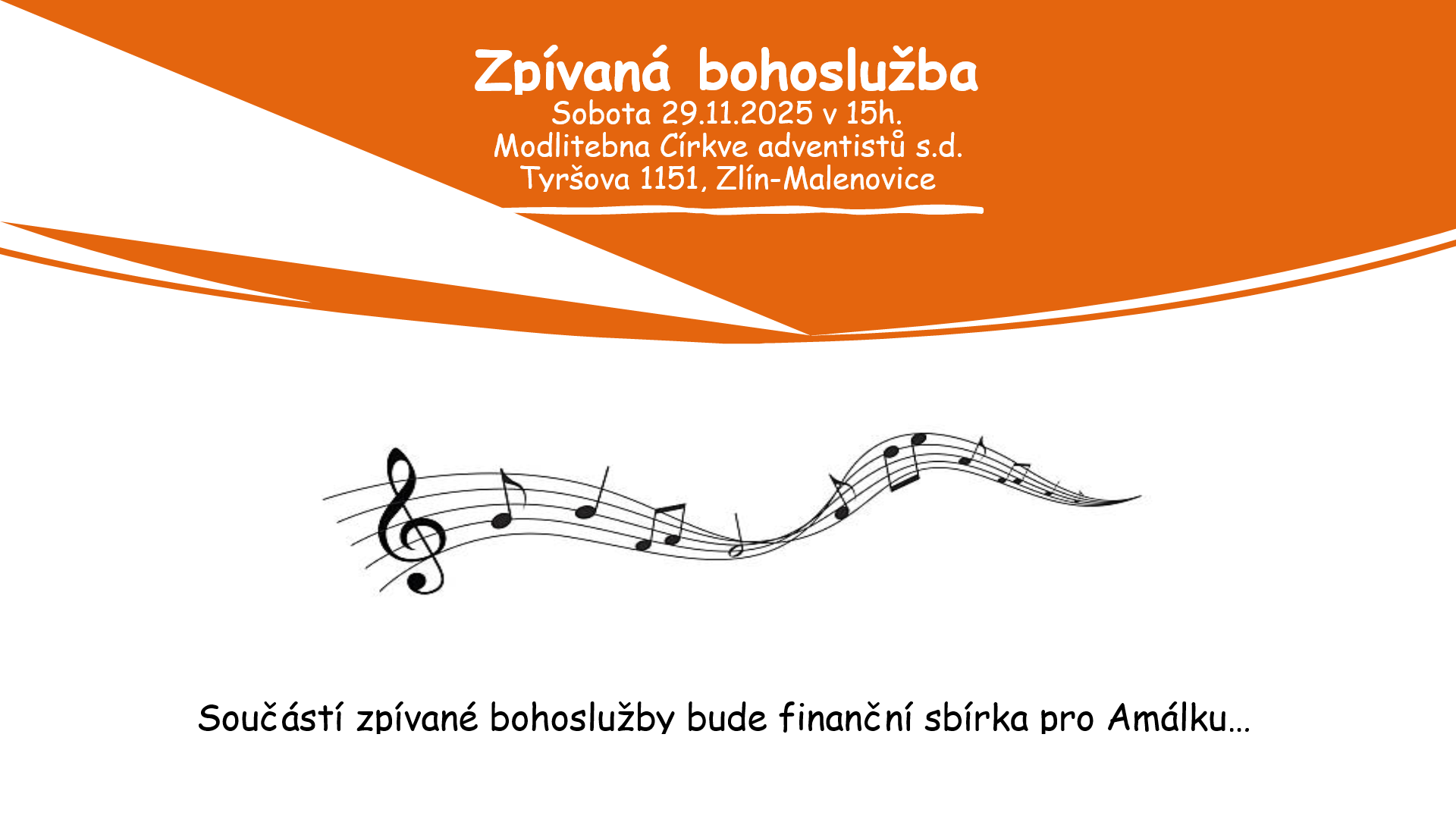 Zpívaná bohoslužba @ Modlitebna CASD Zlín-Malenovice